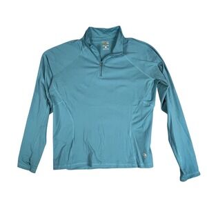 Mountain Hardwear XL Long Sleeve 1/4 Zip Base Layer Pullover Teal Women Gopcoe